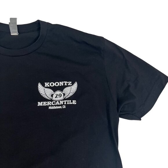 Koontz Mercantile Middletown CA Sasquatch black teal short sleeve t shirt - Picture 3 of 7